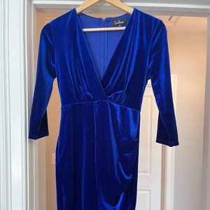 Anything For You Royal Blue Velvet Bodycon Dress